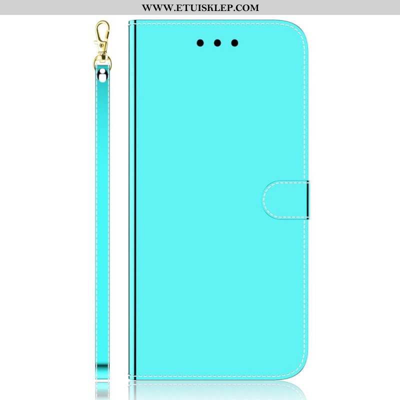 Etui Folio do Xiaomi Redmi Note 11 Pro Plus 5G Osłona Lusterka Ze Sztucznej Skóry